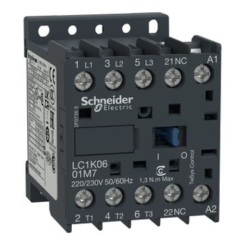Schneider LC1K1201F7 Tesys K 110 Watt AC 1NK 3P Ac3 12 Kontaktör