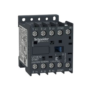 Schneider LC1K1201F7 Tesys K 110 Watt AC 1NK 3P Ac3 12 Kontaktör