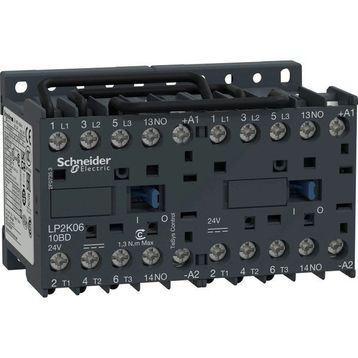 Schneider LP2K0610BD Tesys K 24 Watt DC 1NA 3P Ac3 6A Envensör Kontaktör