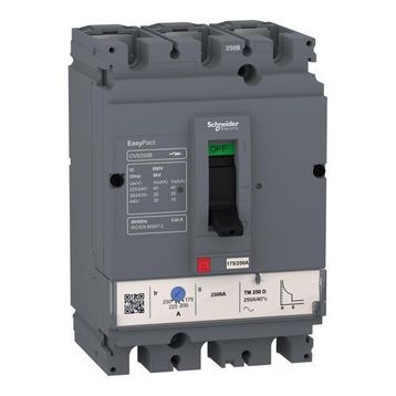 Schneider LV525303 3x250A 25kA CVS250B 175-250 Termik Ayarlı AC Kompakt Şalter