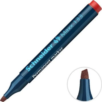 Schneider Maxx 133 1-4 mm Kırmızı Permanent Kesik Uç Marker Koli Kalemi