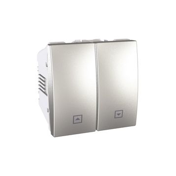Schneider MGU3.208.30 250V AC 10A 2 Modül Alüminyum Kilitli Jaluzi Kumanda Anahtarı