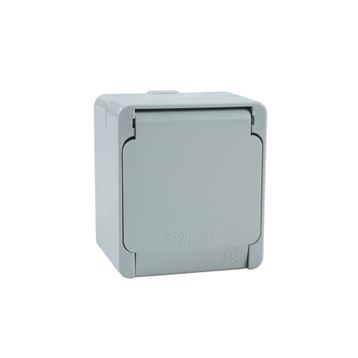 Schneider NML2800133 Sıva Üstü Nemliyer UPS Kapaklı Topraklı Priz