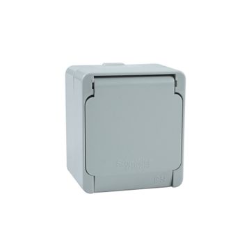 Schneider NML2800133 Sıva Üstü Nemliyer UPS Kapaklı Topraklı Priz