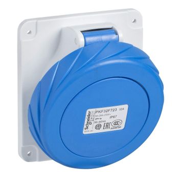 Schneider PKF32F723 3x32A Monofaze 2P-T Ip67 Vidalı Eğik Makine Prizi