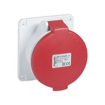 Schneider PKY16G434 Pratika 380-415V AC 4x16A 3P+E Trifaze IP44 Hızlı Bağlantılı Düz Makine Prizi