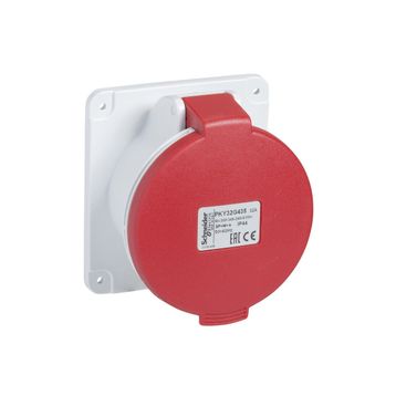 Schneider PKY16G435 Pratika 380-415V AC 5x16A 3P+N+E Trifaze IP44 Hızlı Bağlantılı Düz Makine Prizi