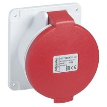 Schneider PKY16G435 Pratika 380-415V AC 5x16A 3P+N+E Trifaze IP44 Hızlı Bağlantılı Düz Makine Prizi