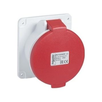 Schneider PKY16G435 Pratika 380-415V AC 5x16A 3P+N+E Trifaze IP44 Hızlı Bağlantılı Düz Makine Prizi