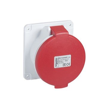 Schneider PKY32G435 Pratika 380-415V AC 5x32A 3P+N+E Trifaze IP44 Hızlı Bağlantılı Düz Makine Prizi