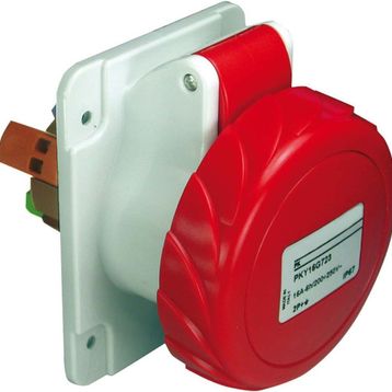 Schneider PKY32G734 Pratika 380-415V AC 4x32A 3P+E Trifaze IP67 Hızlı Bağlantılı Düz Makine Prizi