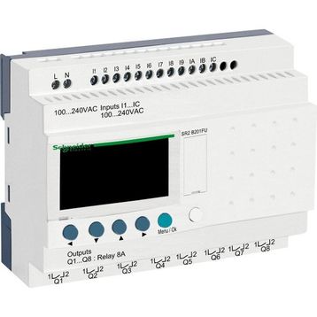 Schneider SR2B201FU Zelio 100-240 Watt AC 20 I-O Kompakt Akıllı Röle