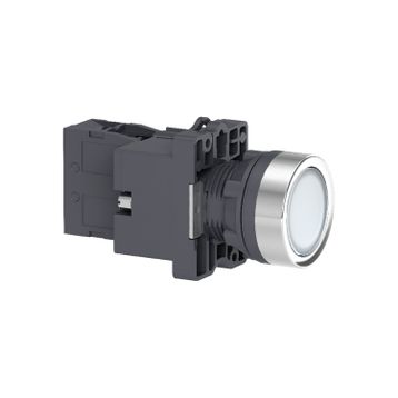 Schneider XA2-EW31B1 24VAC-DC Işıklı Yaylı Beyaz Buton