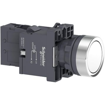Schneider XA2-EW31M1 220VAC-DC Işıklı Yaylı Beyaz Buton