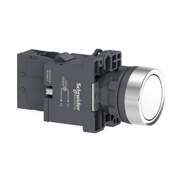 Schneider XA2-EW31M1 220VAC-DC Işıklı Yaylı Beyaz Buton
