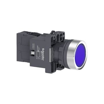 Schneider XA2-EW36B1 24VAC-DC Işıklı Yaylı Mavi Buton