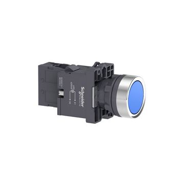 Schneider XA2-EW36M1 220VAC-DC Işıklı Yaylı Mavi Buton