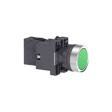 Schneider XA2EW33B1 24VDC 1NA Yeşil Işıklı Yaylı Buton