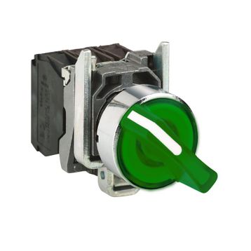 Schneider XB4-BK123B5 Işıklı Yeşil Mandal Buton