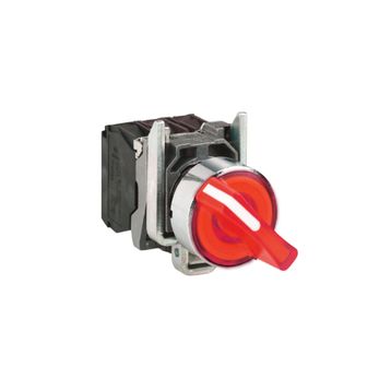 Schneider XB4-BK134B5 Işıklı Kırmızı Mandal Buton