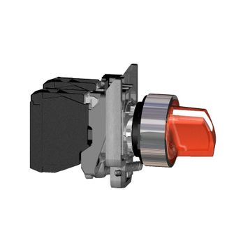 Schneider XB4-BK134M5 Işıklı Kırmızı Mandal Buton