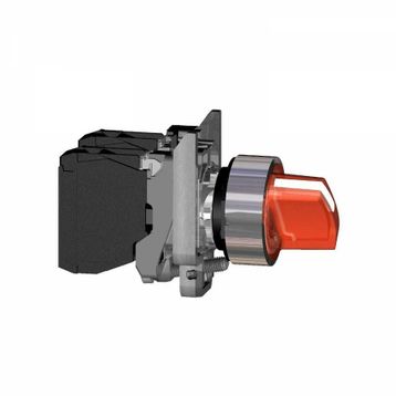 Schneider XB4-BK134M5 Işıklı Kırmızı Mandal Buton