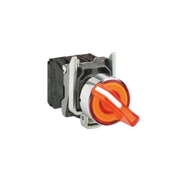 Schneider XB4-BK135B5 Işıklı Turuncu Mandal Buton