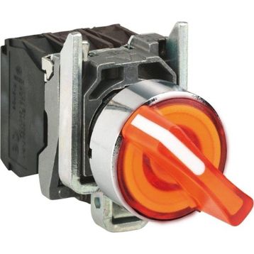 Schneider XB4-BK135B5 Işıklı Turuncu Mandal Buton