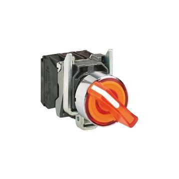 Schneider XB4-BK135M5 Işıklı Turuncu Mandal Buton