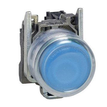 Schneider XB4-BP61 Plastik Kılıflı Mavi Yaylı Buton