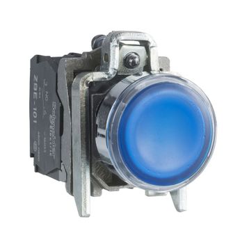 Schneider XB4-BW36M5 Korumalı Ledli Işıklı Mavi Buton