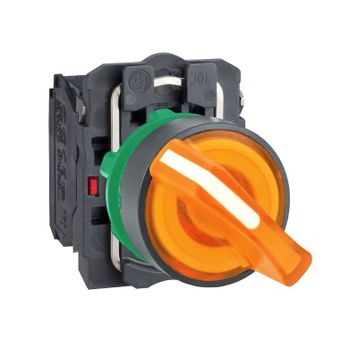 Schneider XB5-AK125M5 Korumalı Ledli Işıklı Sarı Mandal Buton