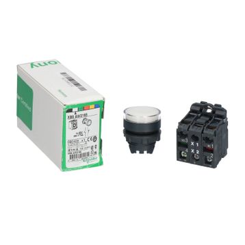 Schneider XB5-AW3165 1NA+1NK Işıklı Beyaz Yaylı Buton