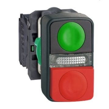 Schneider XB5-AW73731B5 Dahili Korumalı Ledli 24V Yeşil Buton