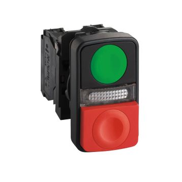 Schneider XB5-AW73731M5 Dahili Korumalı Ledli 240V Kırmızı Yeşil Buton