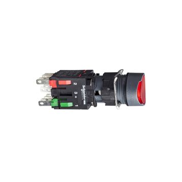 Schneider XB6-AW4B2B Kırmızı Daire Yaylı Işıklı Buton