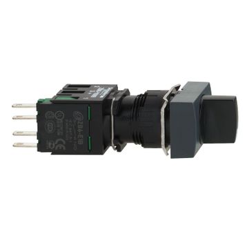 Schneider XB6-DD221B 2 Konumlu Dikdörtgen Siyah Mandal Buton
