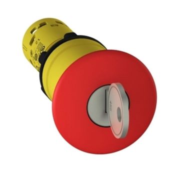 Schneider XB7NS9445 22 mm 1NA+1NK Kırmızı 40mm Mantar Kafalı Anahtarlı Acil Stop Butonu