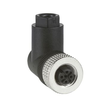 Schneider XZ-CC12FCM40B M12 4 Pinli 90 Derece Konnektör