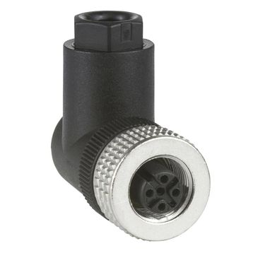 Schneider XZ-CC12FCM40B M12 4 Pinli 90 Derece Konnektör