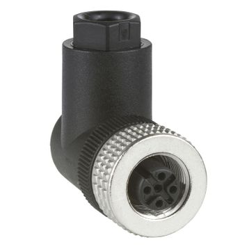 Schneider XZ-CC12FCM40B M12 4 Pinli 90 Derece Konnektör