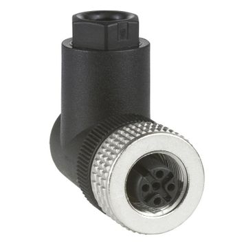 Schneider XZ-CC12FCM40B M12 4 Pinli 90 Derece Konnektör