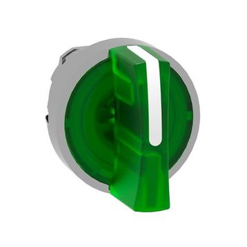 Schneider ZB4BK1333 22 mm 3 Konumlu Sabit Yeşil Işıklı Mandal Buton Başlığı