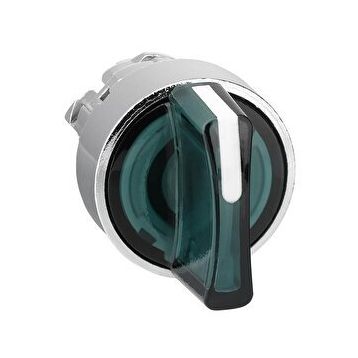 Schneider ZB4BK1333 22 mm 3 Konumlu Sabit Yeşil Işıklı Mandal Buton Başlığı