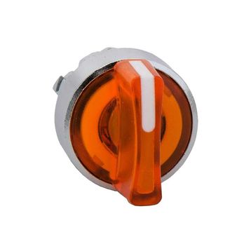 Schneider ZB4BK1853 22 mm 3 Konumlu Yaylı Turuncu Işıklı Mandal Buton Başlığı