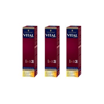 Schwarzkopf Altın Karamel Vital 7-554 3 Adet 60 ml Tüp Saç Boyası