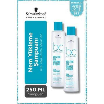Schwarzkopf Bonacure BC Clean Nem Yükleme Kuru ve Kıvırcık Saçlar İçin 2x250 ml Şampuan