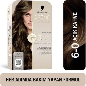 Schwarzkopf Creme Supreme Açık Kahve 6.0 Saç Boyası