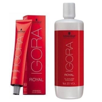 Schwarzkopf Igora Royal 5-65 Açık Kahve Çikolata Altın Saç Boyası ve 1 lt Oksidan