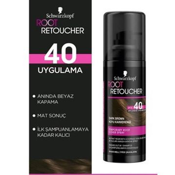 Schwarzkopf Root Retoucher Koyu Kahverengi 120 ML Beyazları Anında Kapatan Sprey Saç Boyası
